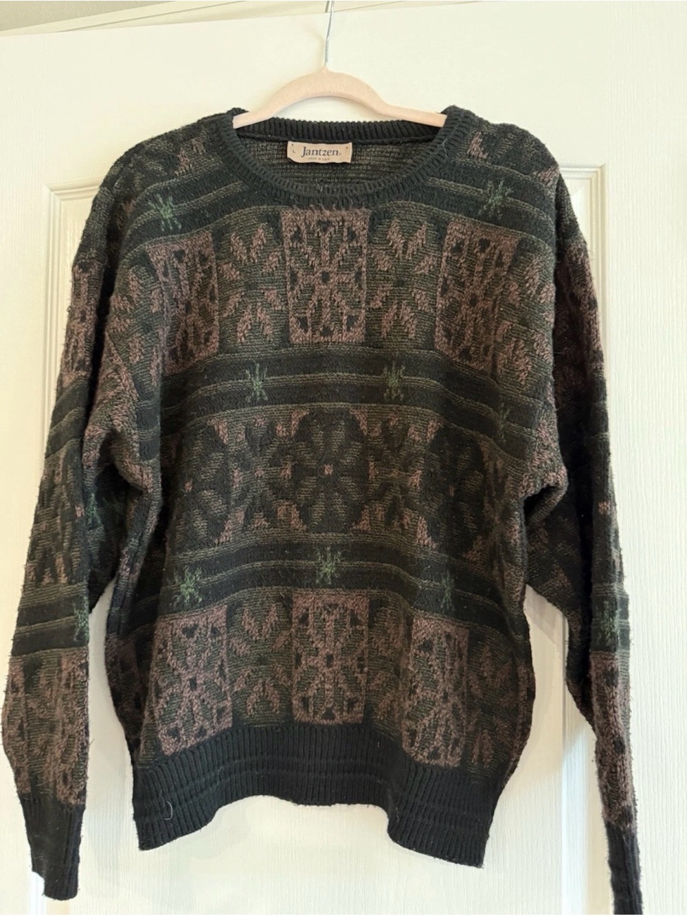 Vintage Jantzen Men’s Large Pullover Snowflake Sweater Sz L